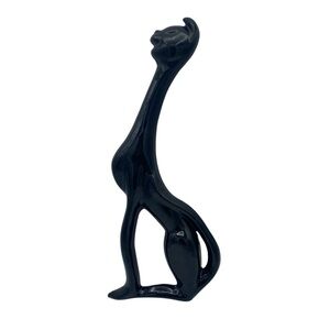 Vintage Cat Wall Plaque Hanging Black Decor Flat Back 14 Inches DIY Flaws